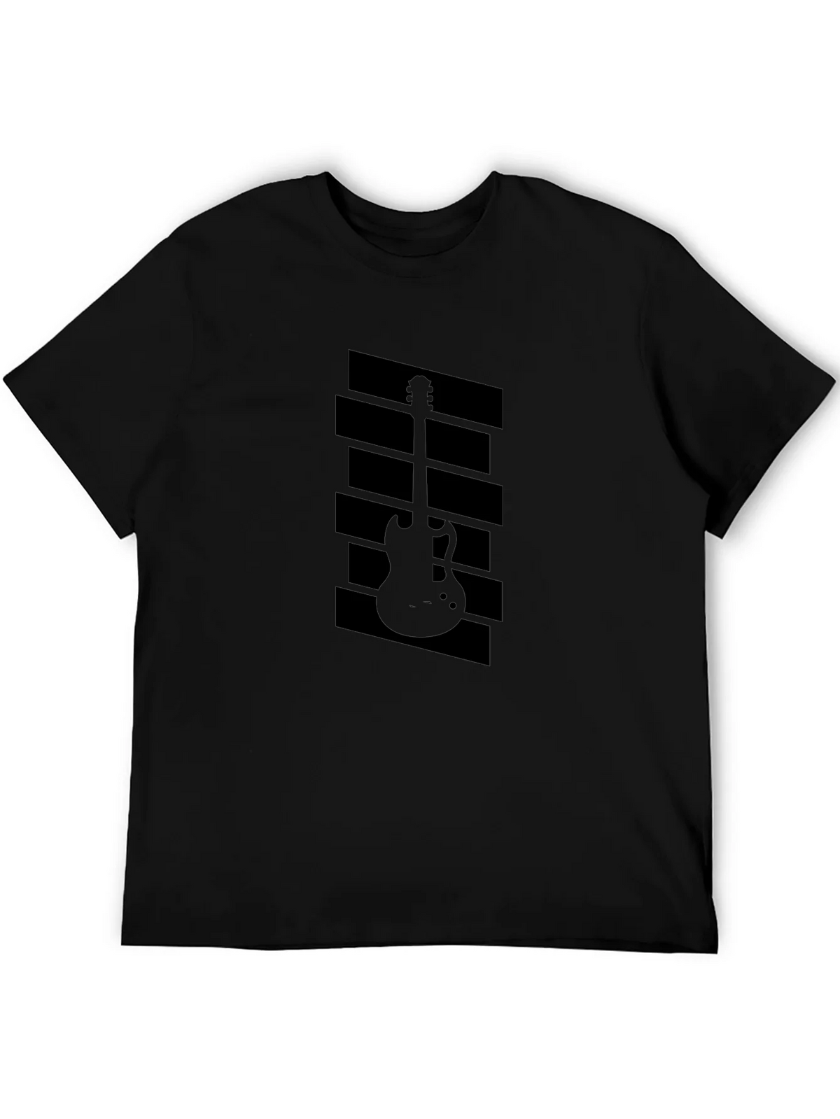 Guitar Graphic Black T-Shirt - Musician Style product image 5