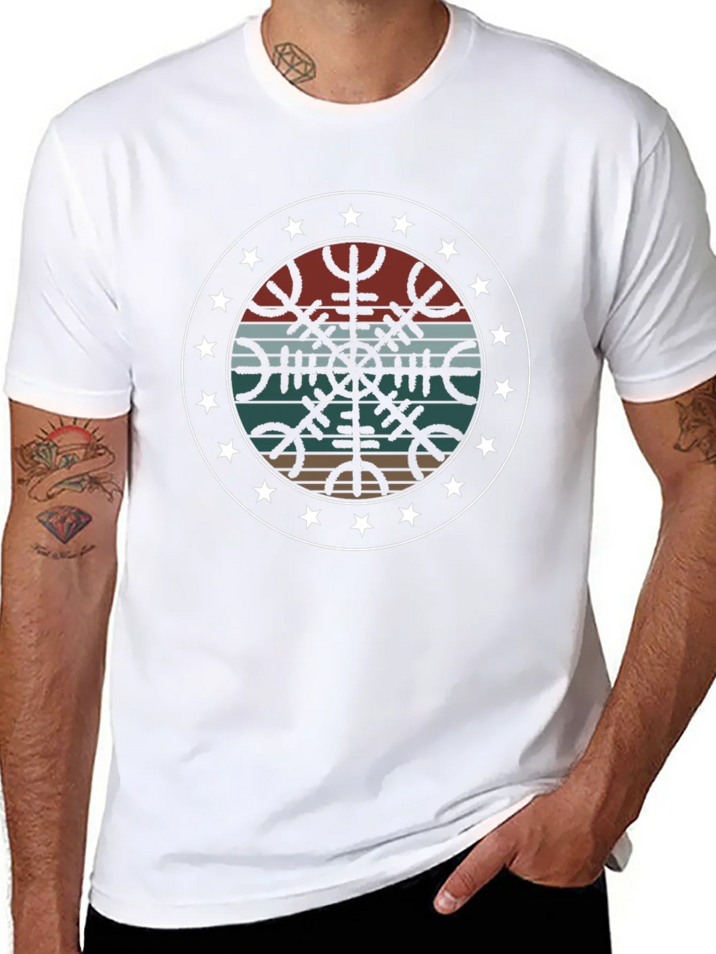 Vintage Vegvisir Compass Graphic Tee product image 7