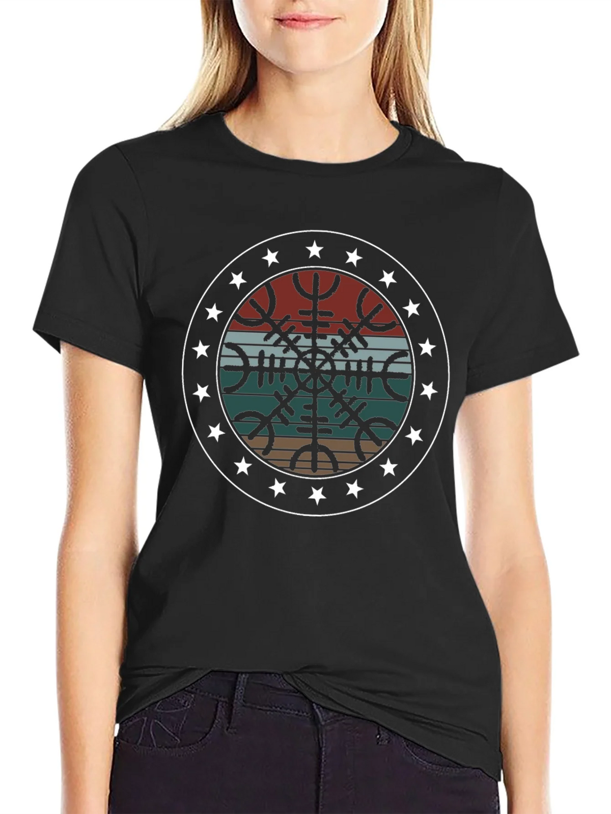 Vintage Vegvisir Compass Graphic Tee product image 2