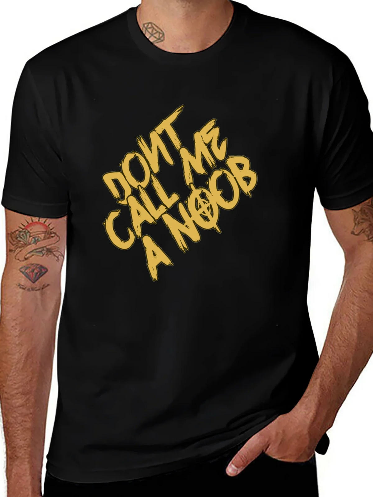 Dont Call Me A Noob Black T-Shirt product image 1