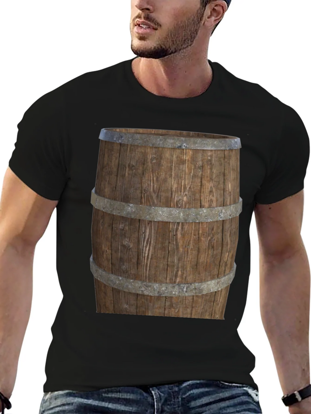 Barrel Graphic Tee - Rustic Wood Design product image 6