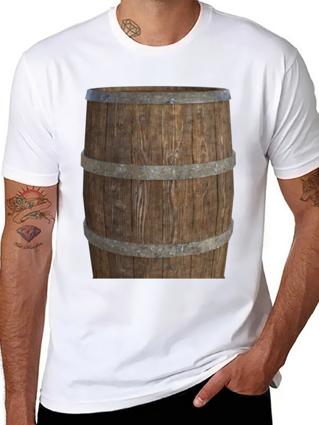 Barrel Graphic Tee - Rustic Wood Design product image 7