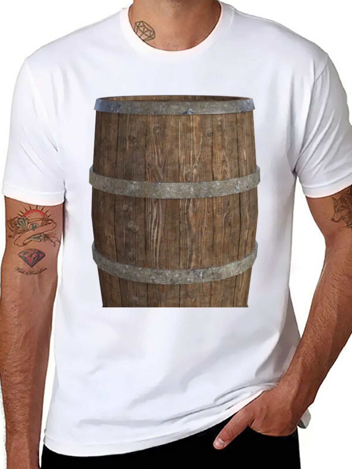 Barrel Graphic Tee - Rustic Wood Design product image 7