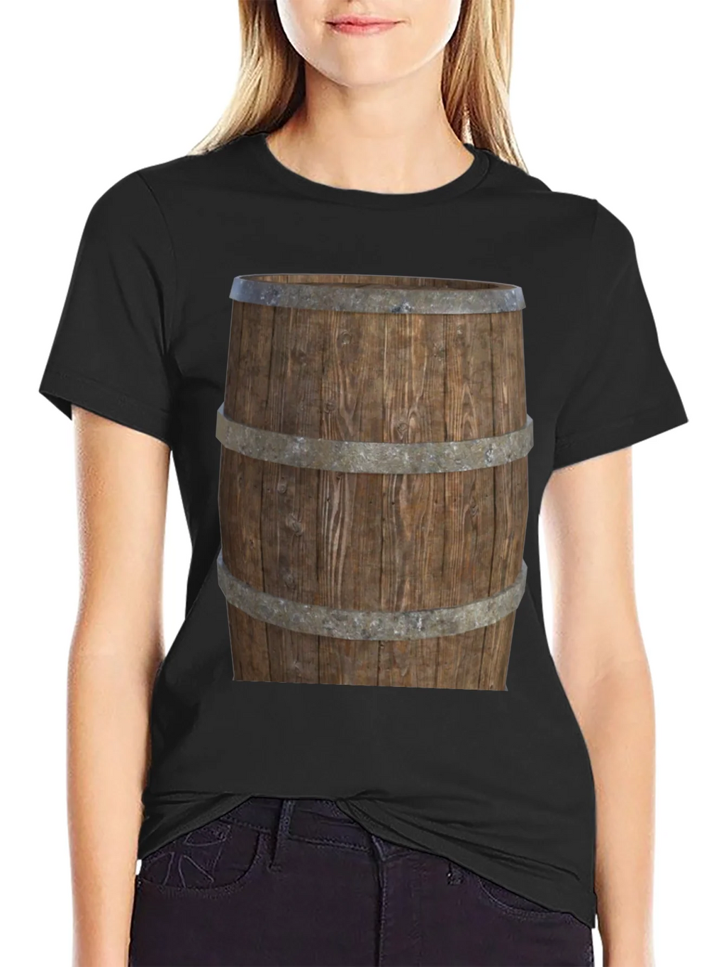 Barrel Graphic Tee - Rustic Wood Design product image 2