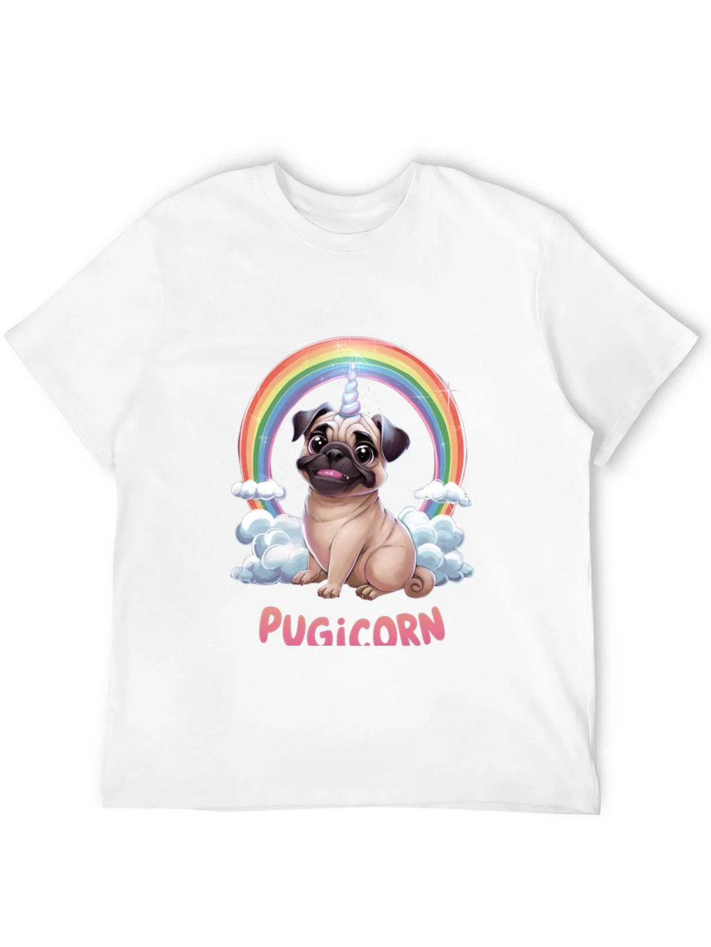 Pugicorn T-Shirt: Funny Pug Unicorn Rainbow Tee product image 3