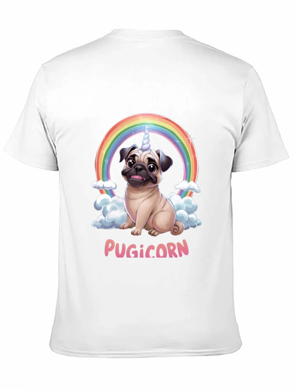 Pugicorn T-Shirt: Funny Pug Unicorn Rainbow Tee product image 2