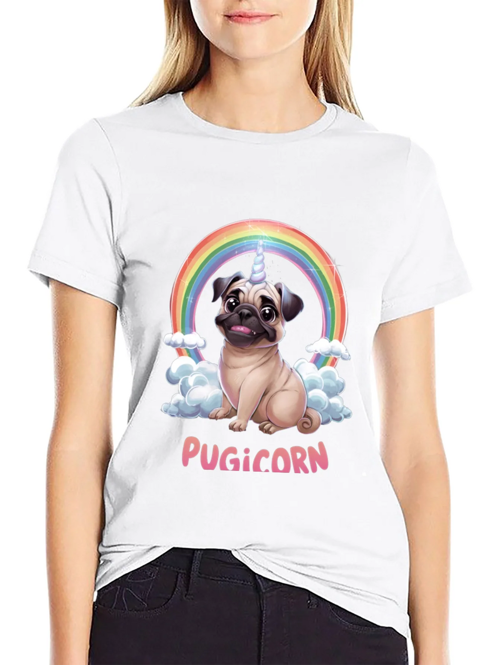 Pugicorn T-Shirt: Funny Pug Unicorn Rainbow Tee product image 11