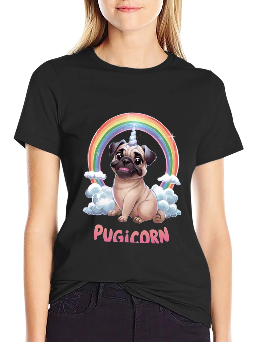 Pugicorn T-Shirt: Funny Pug Unicorn Rainbow Tee product image 5