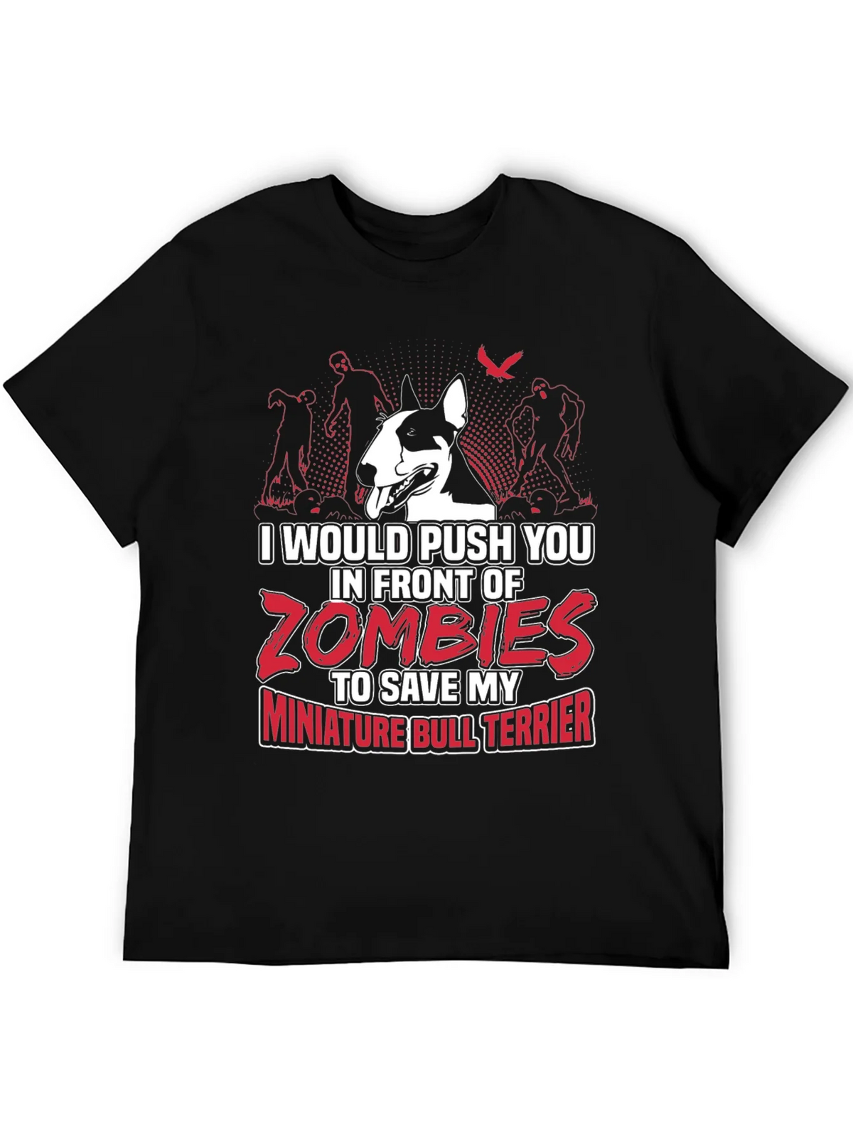 Miniature Bull Terrier Zombie T-Shirt product image 5