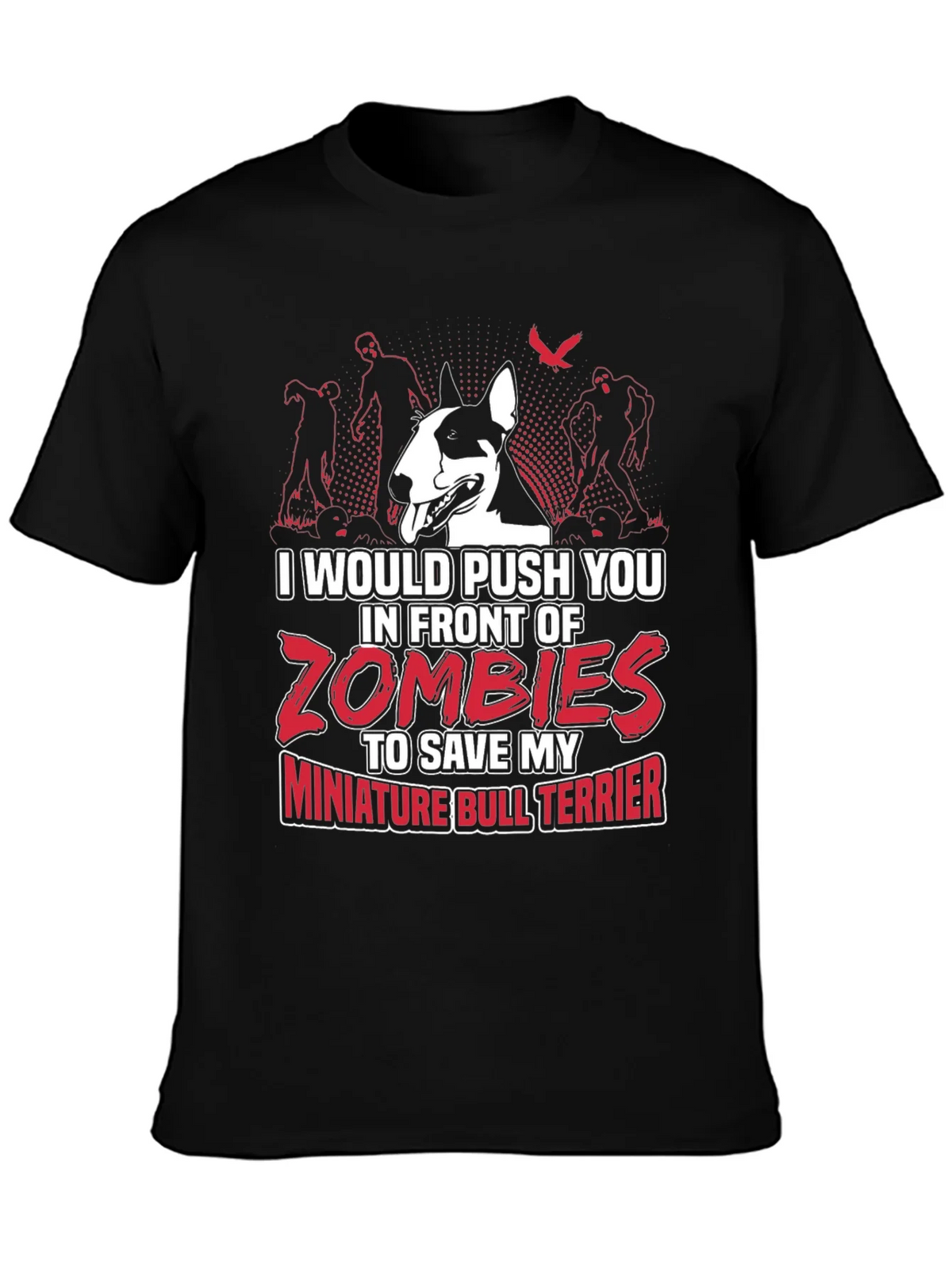 Miniature Bull Terrier Zombie T-Shirt product image 3
