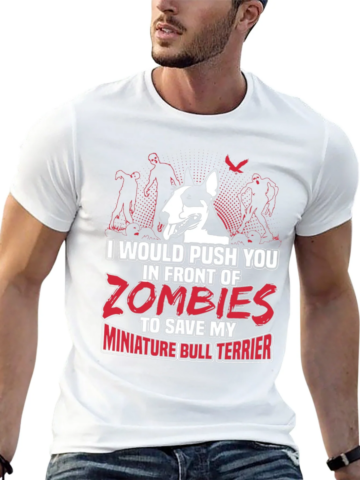 Miniature Bull Terrier Zombie T-Shirt product image 12
