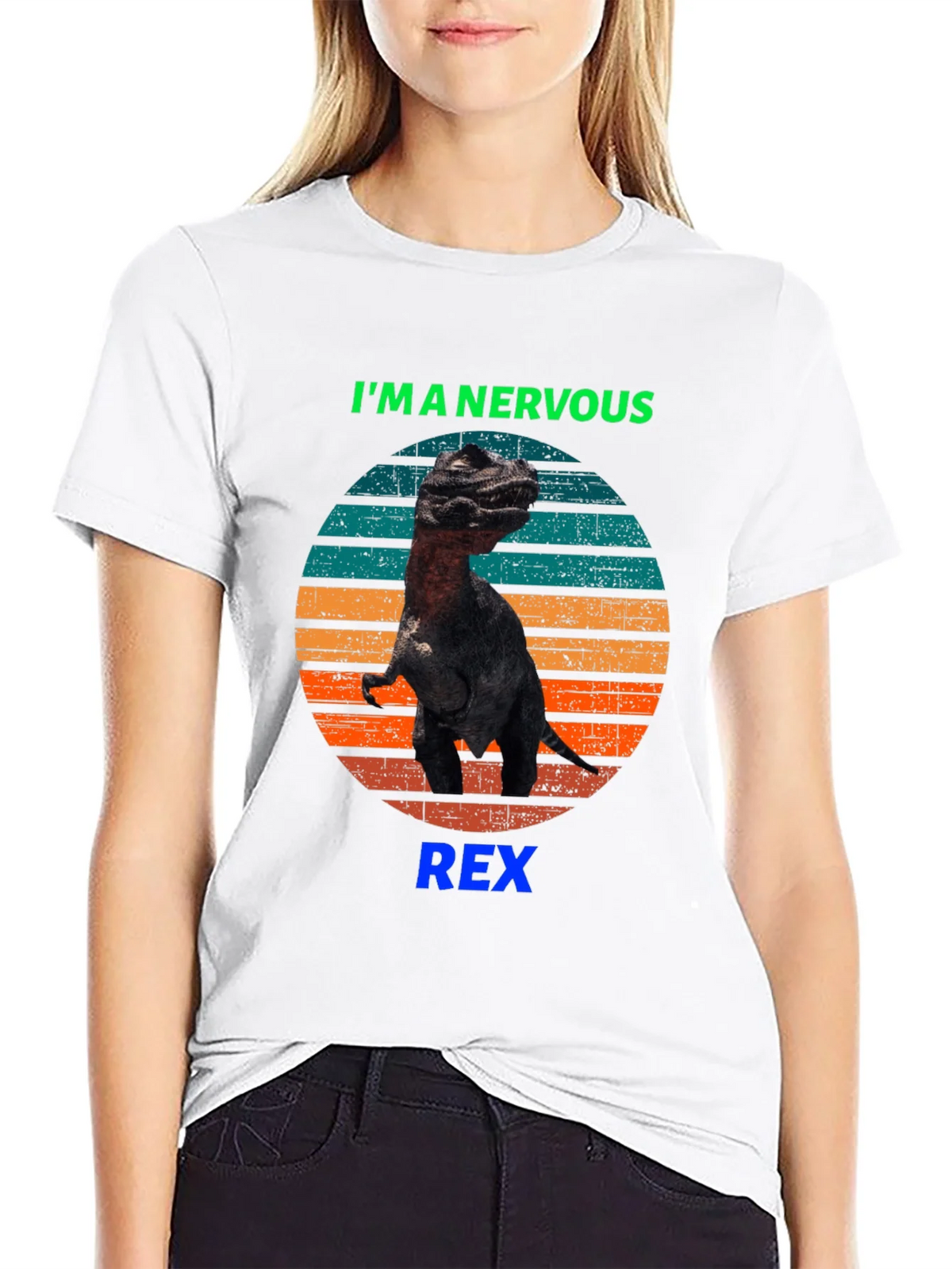 Nervous Rex T-Shirt - Funny Dinosaur Tee product image 11