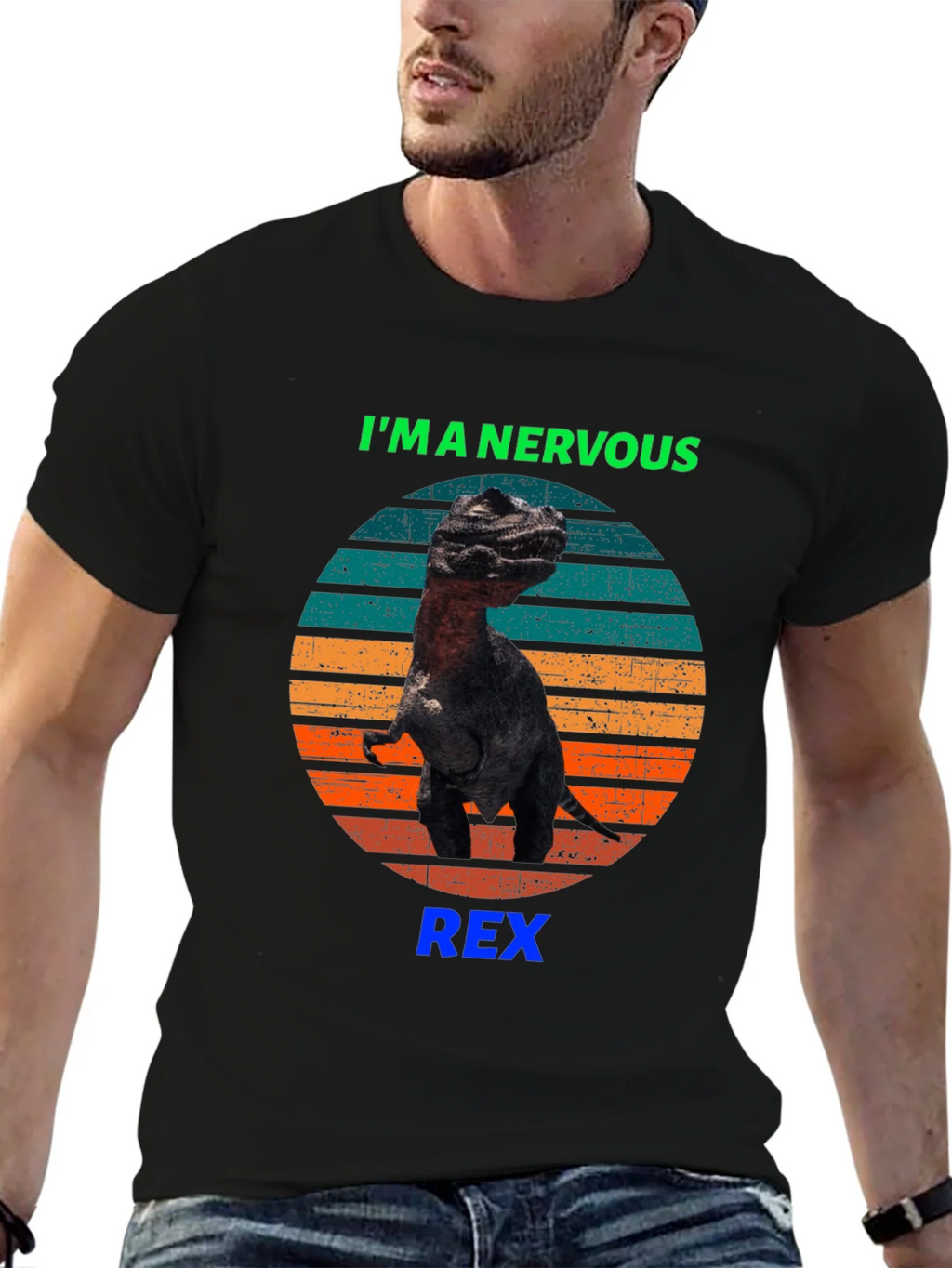Nervous Rex T-Shirt - Funny Dinosaur Tee product image 9
