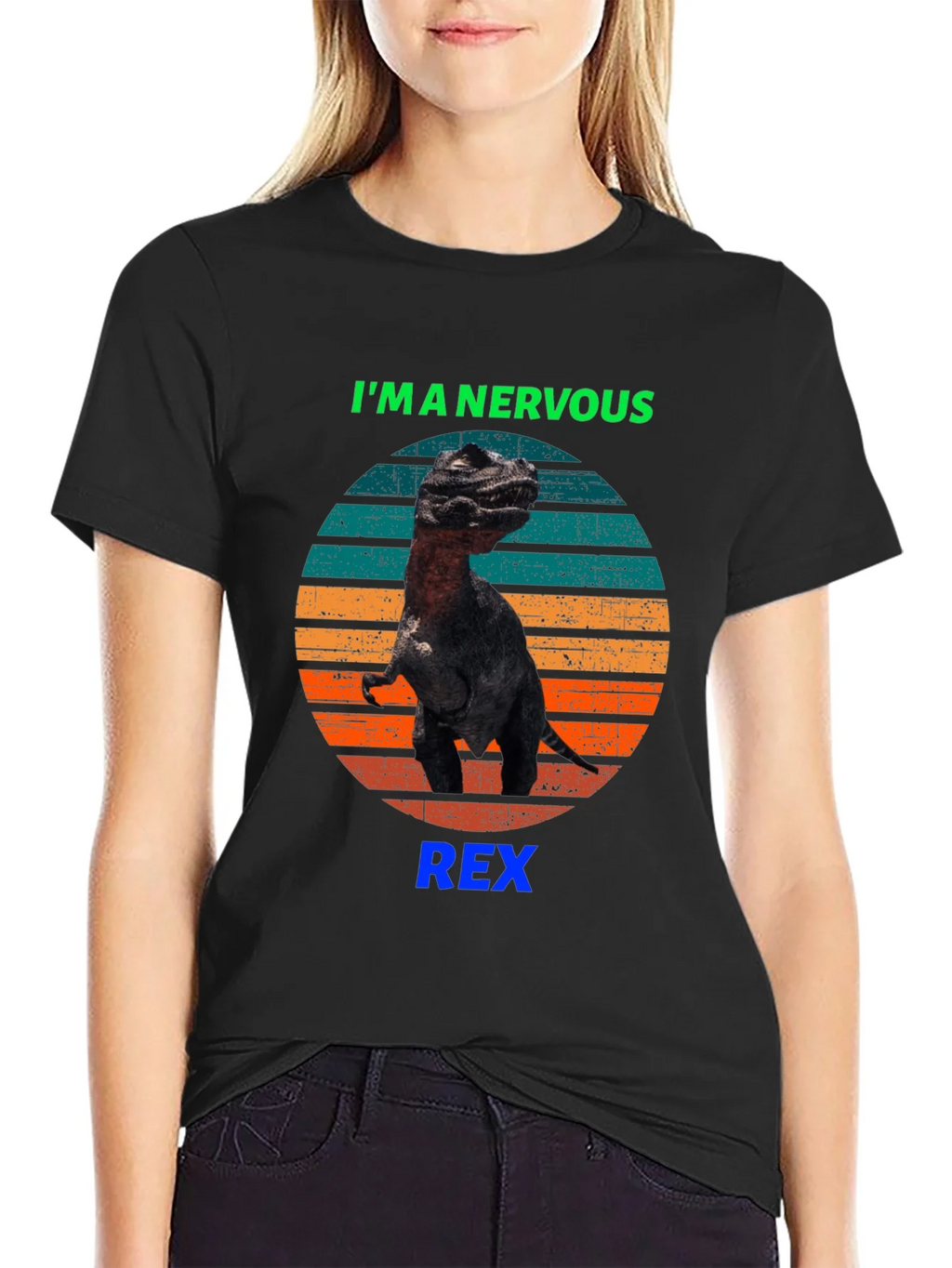 Nervous Rex T-Shirt - Funny Dinosaur Tee product image 5