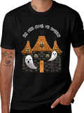 Cute Halloween Ghost House Graphic Tee product image 1