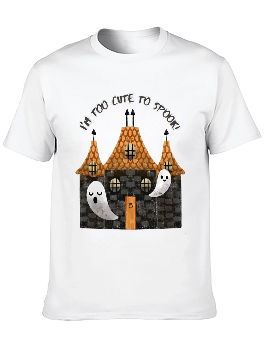 Cute Halloween Ghost House Graphic Tee product image 9