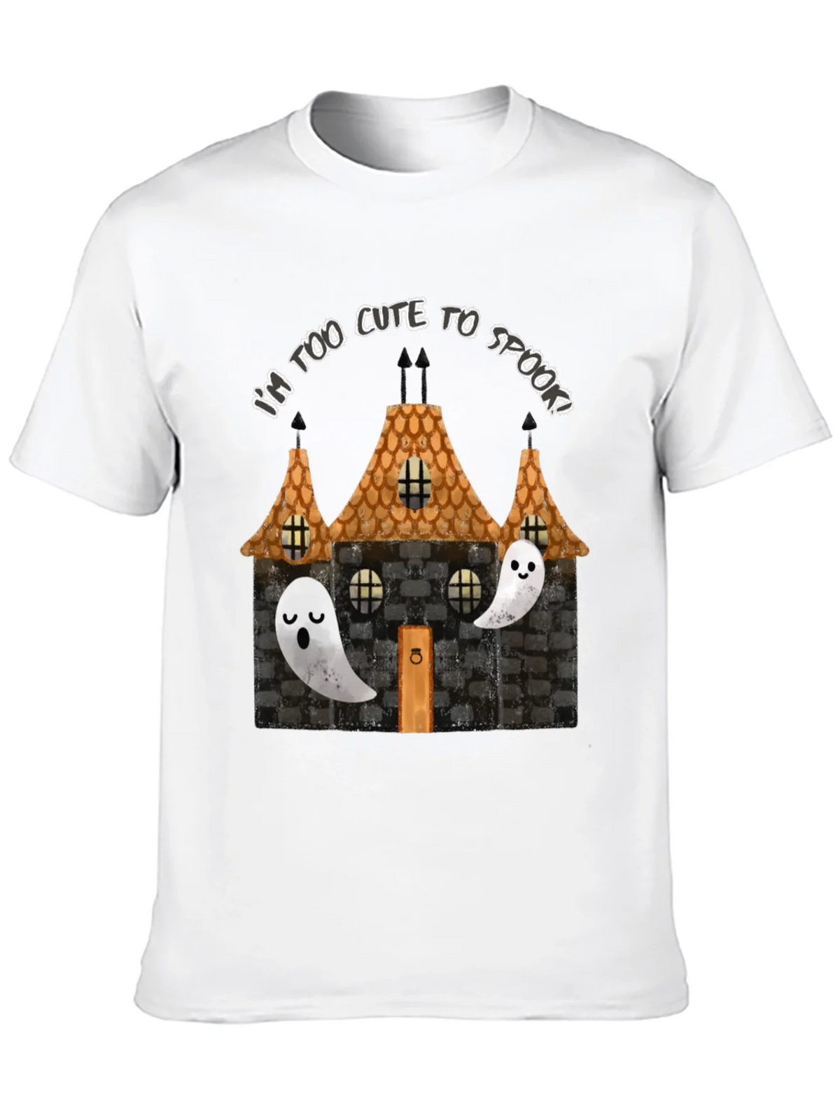 Cute Halloween Ghost House Graphic Tee product image 9