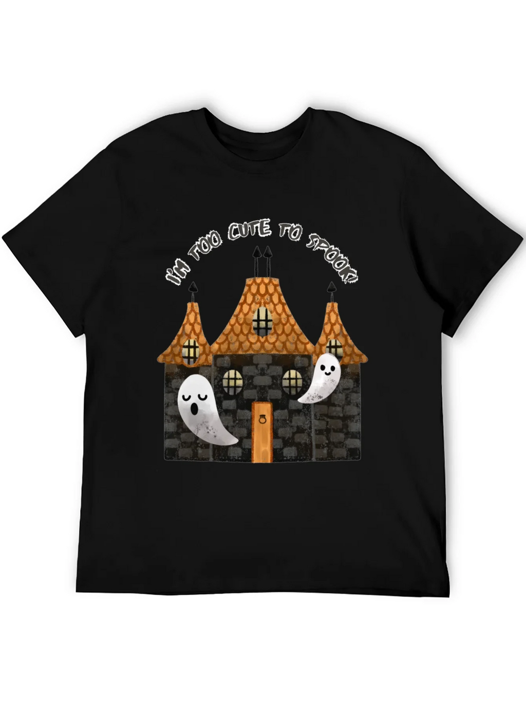 Cute Halloween Ghost House Graphic Tee product image 5