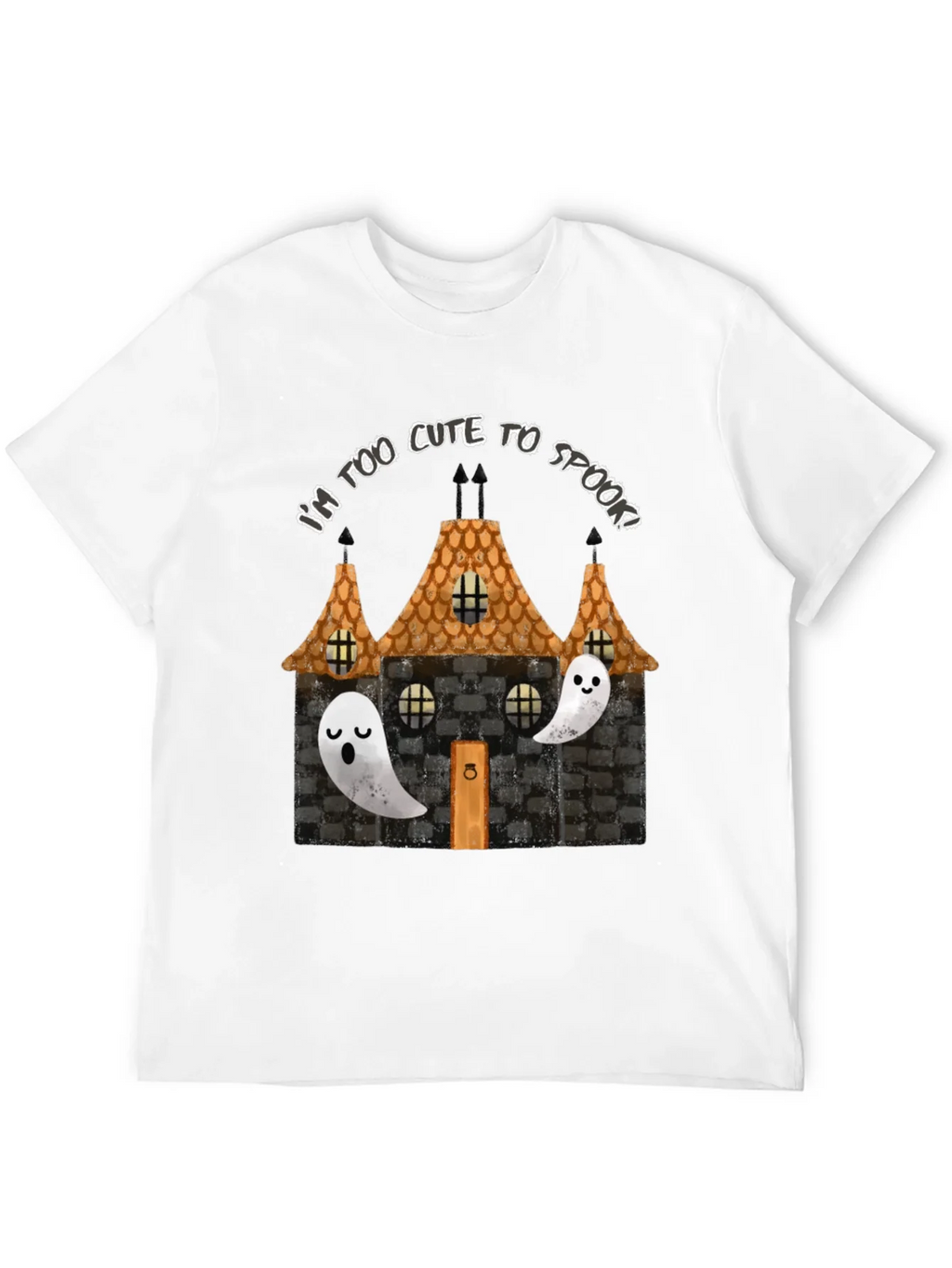 Cute Halloween Ghost House Graphic Tee product image 11