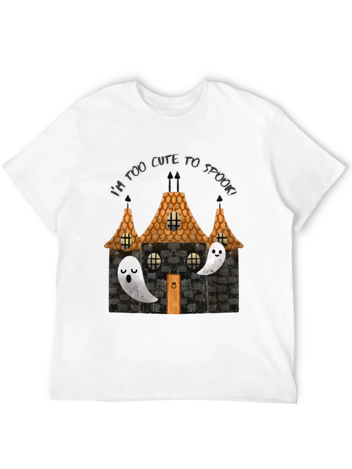 Cute Halloween Ghost House Graphic Tee product image 11