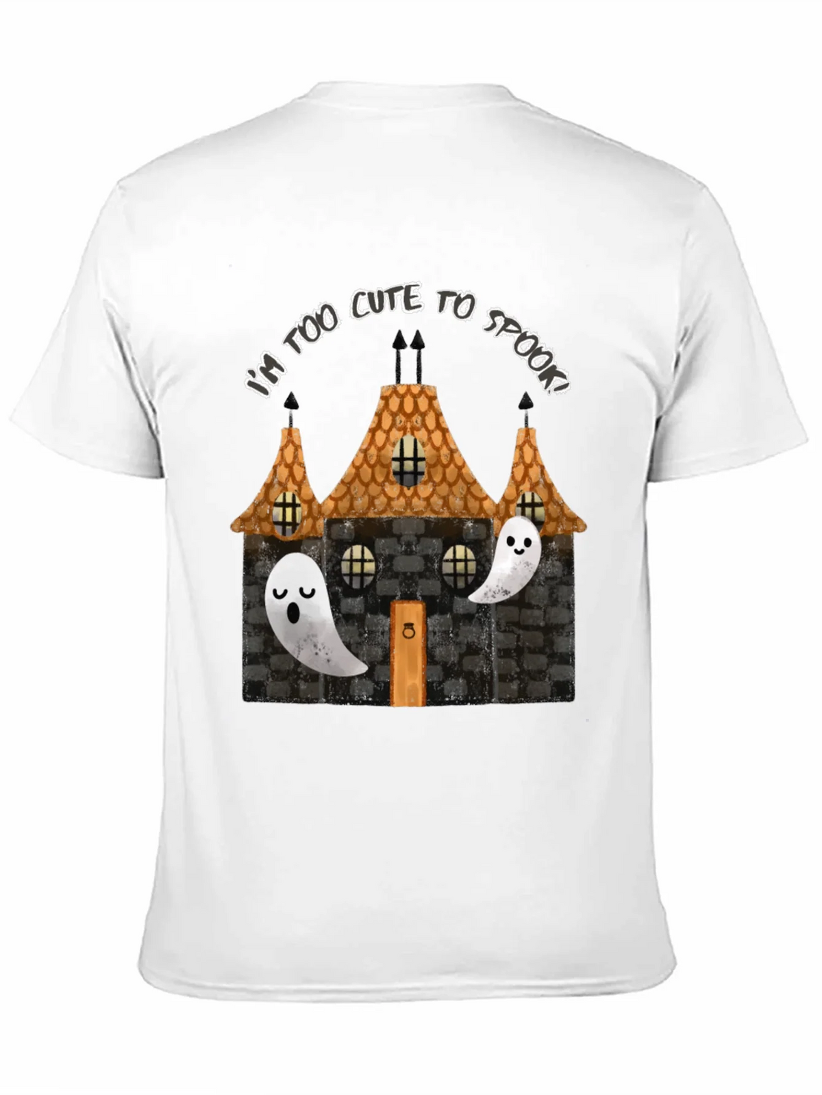Cute Halloween Ghost House Graphic Tee product image 10