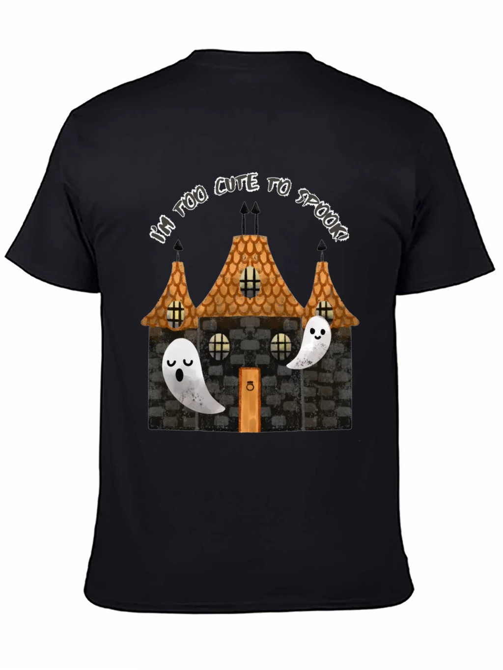 Cute Halloween Ghost House Graphic Tee product image 4