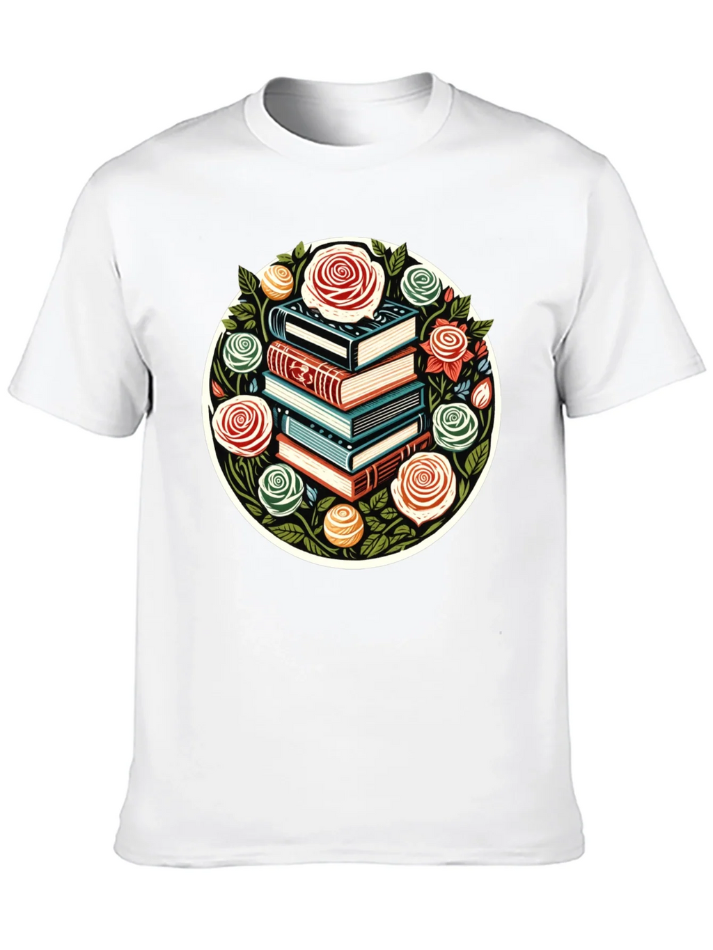 Book Stack & Roses Graphic Tee product image 9