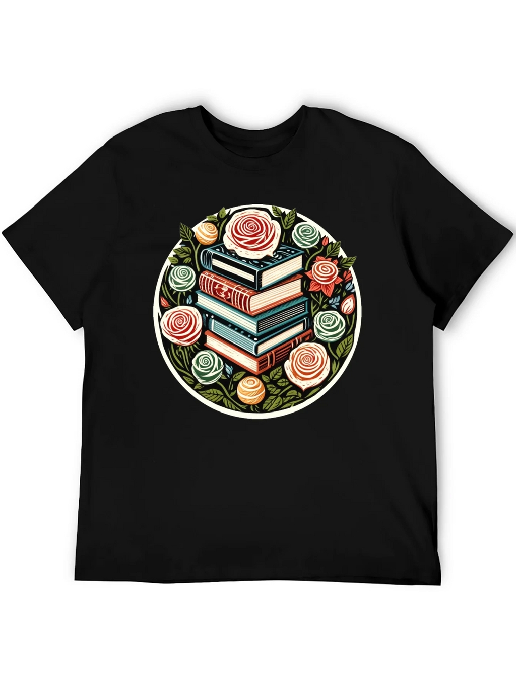 Book Stack & Roses Graphic Tee product image 5