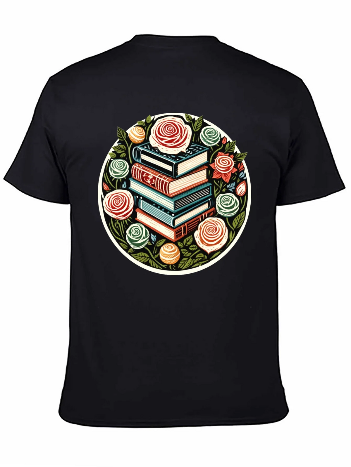 Book Stack & Roses Graphic Tee product image 4