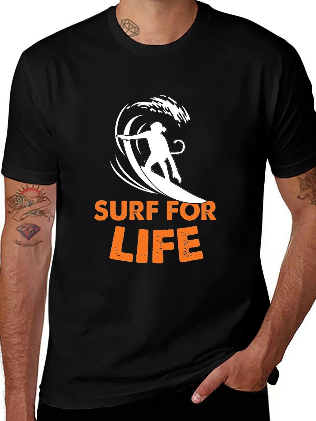 Surf For Life Graphic Tee - Black product image 1