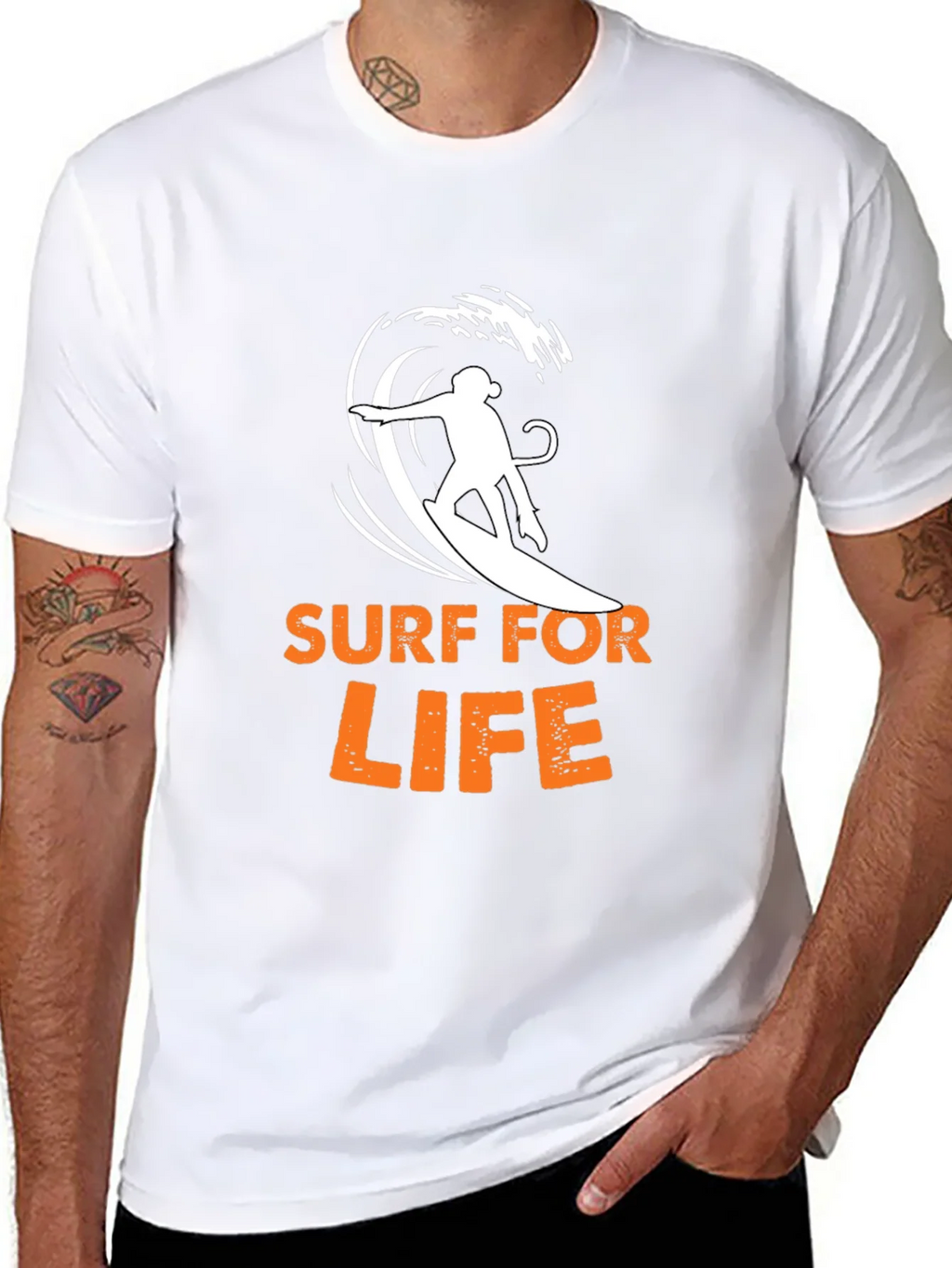 Surf For Life Graphic Tee - Black product image 7