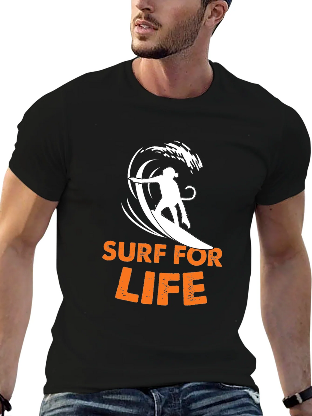 Surf For Life Graphic Tee - Black product image 6