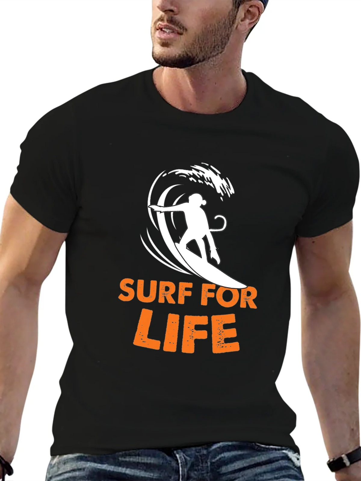Surf For Life Graphic Tee - Black product image 6
