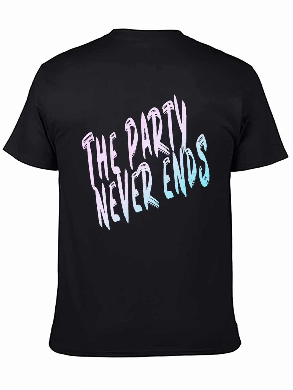 The Party Never Ends Graphic Tee - Black Cotton T-Shirt product image 4