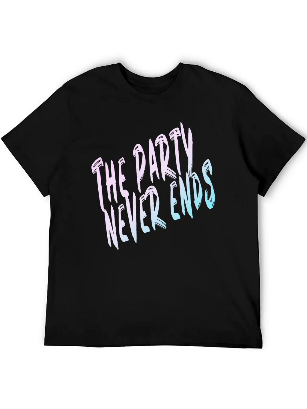 The Party Never Ends Graphic Tee - Black Cotton T-Shirt product image 5