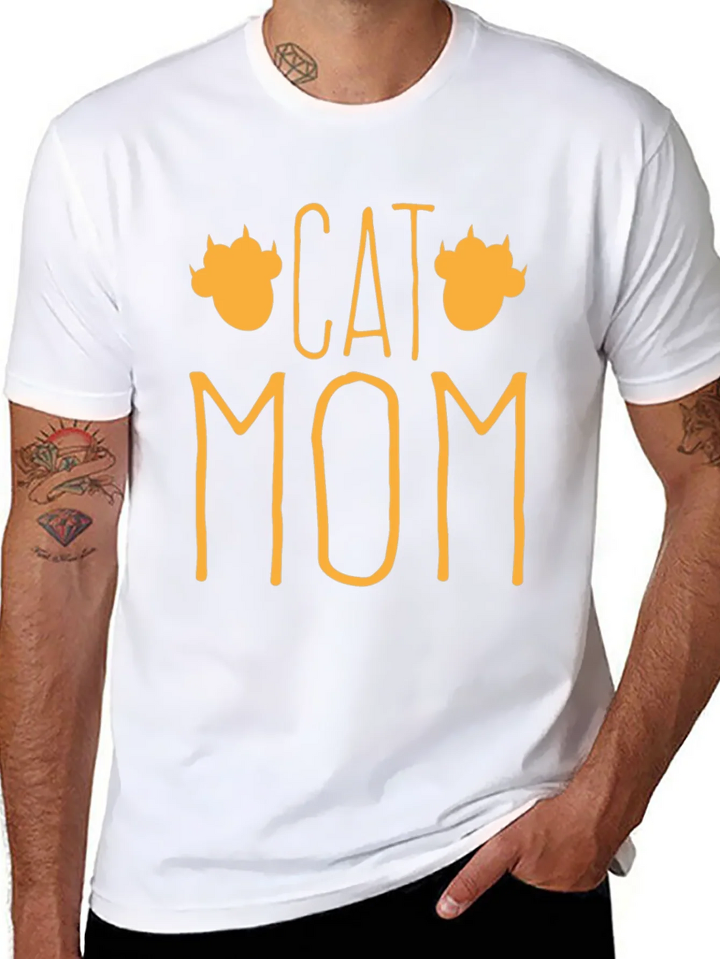 Cat Mom Graphic T-Shirt - Black product image 10