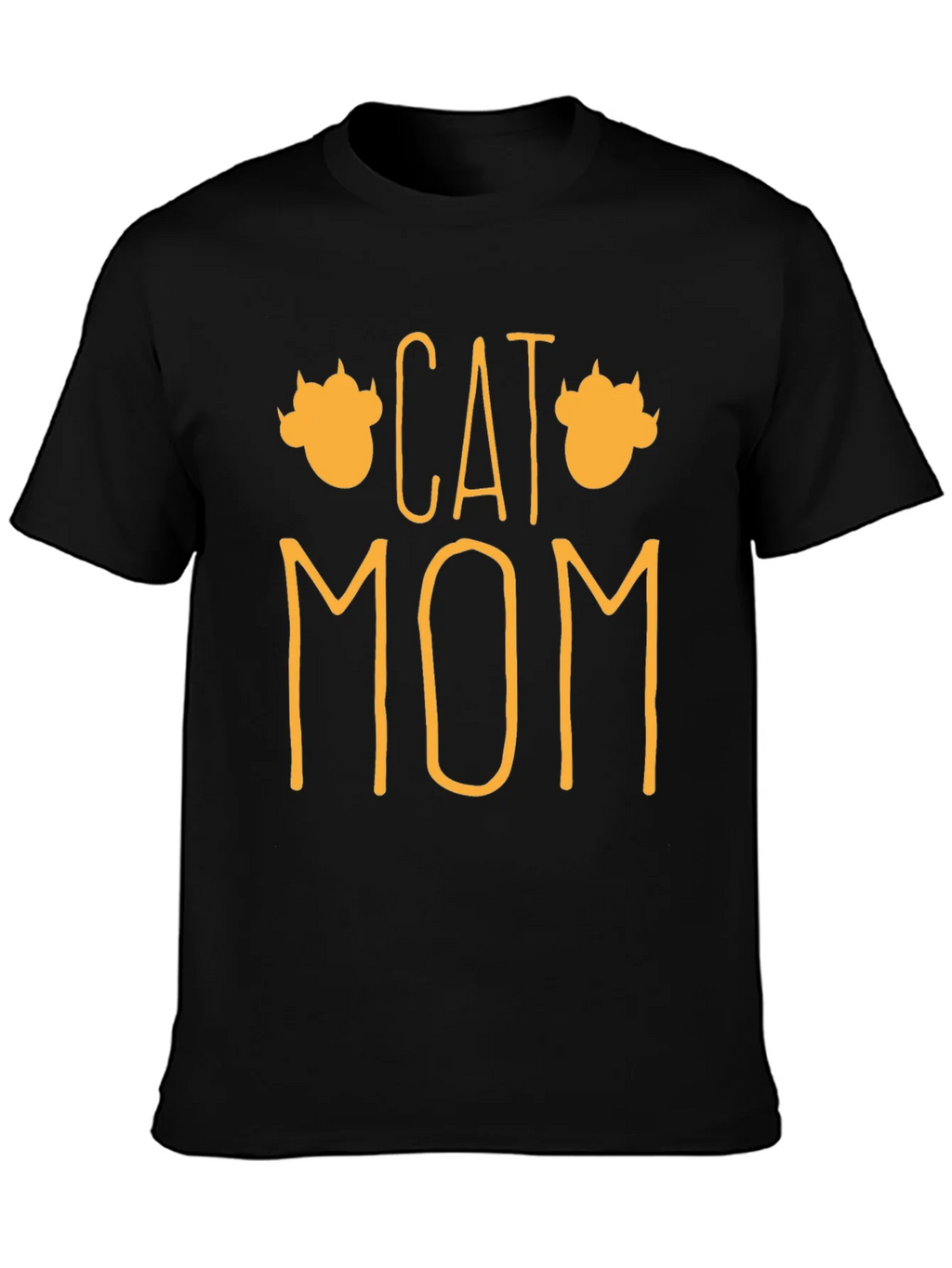 Cat Mom Graphic T-Shirt - Black product image 6