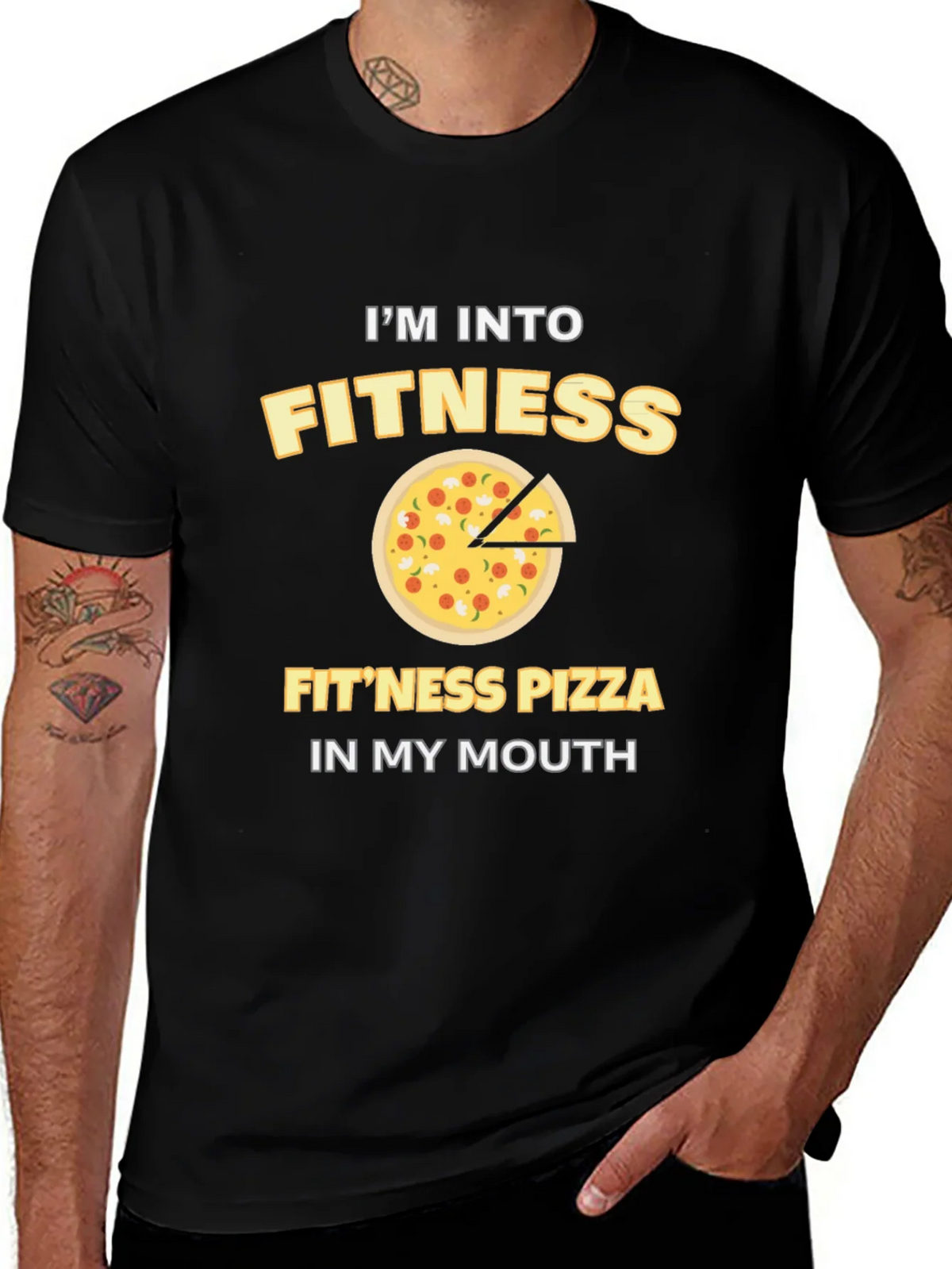 Fitness Pizza T-Shirt - Funny Workout Tee product image 1