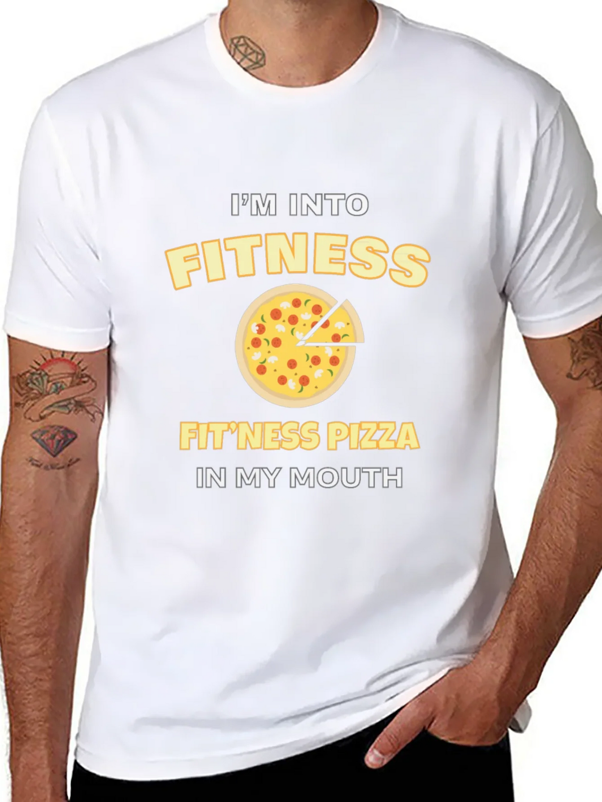 Fitness Pizza T-Shirt - Funny Workout Tee product image 7
