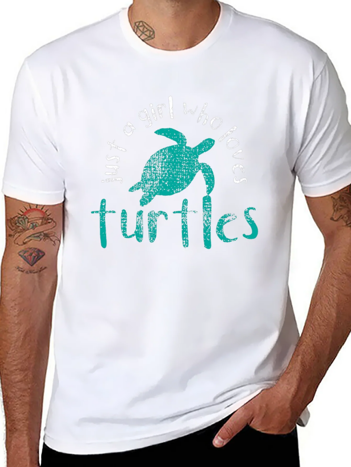 Just A Girl Who Loves Turtles Graphic Tee product image 10