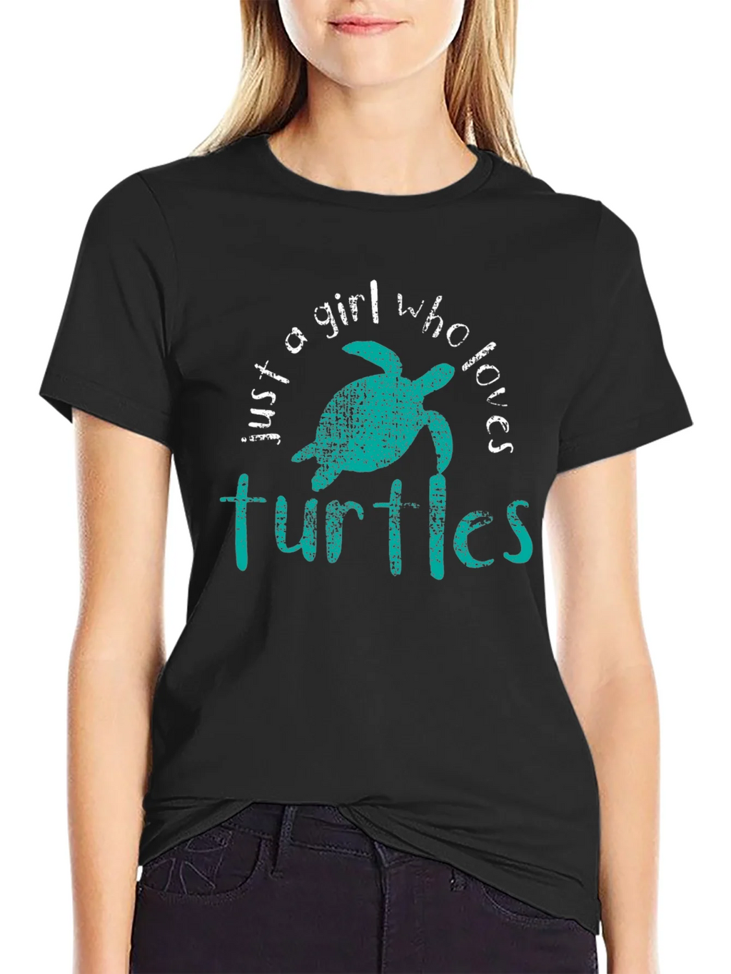 Just A Girl Who Loves Turtles Graphic Tee product image 5