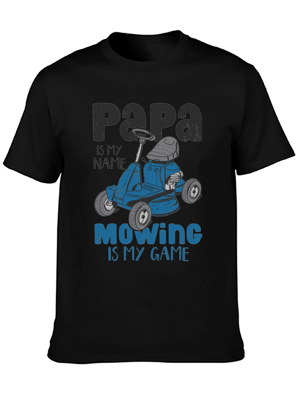 Papa Mowing is My Game T-Shirt - Funny Lawn Mower Tee product image 3
