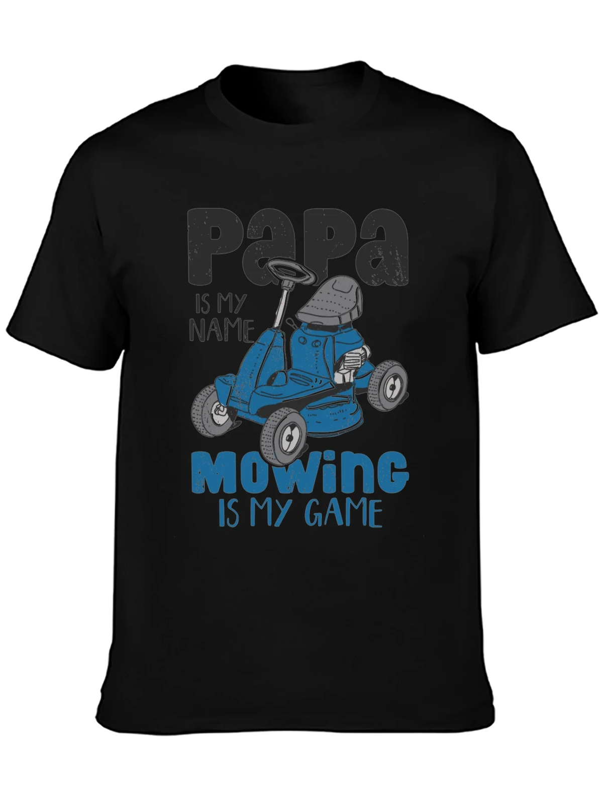 Papa Mowing is My Game T-Shirt - Funny Lawn Mower Tee product image 3