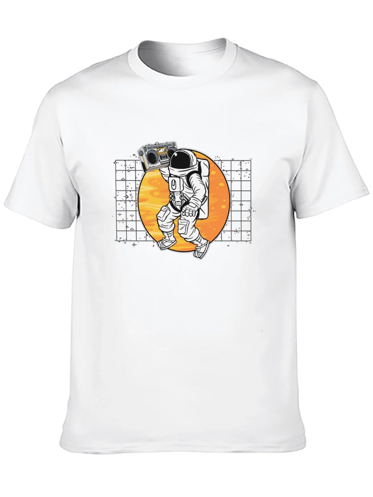 Astronaut Boombox Black T-Shirt - Space Vibes product image 9
