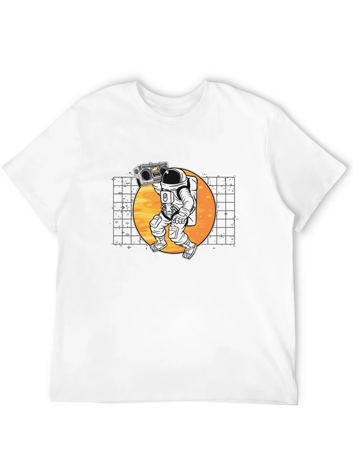 Astronaut Boombox Black T-Shirt - Space Vibes product image 11
