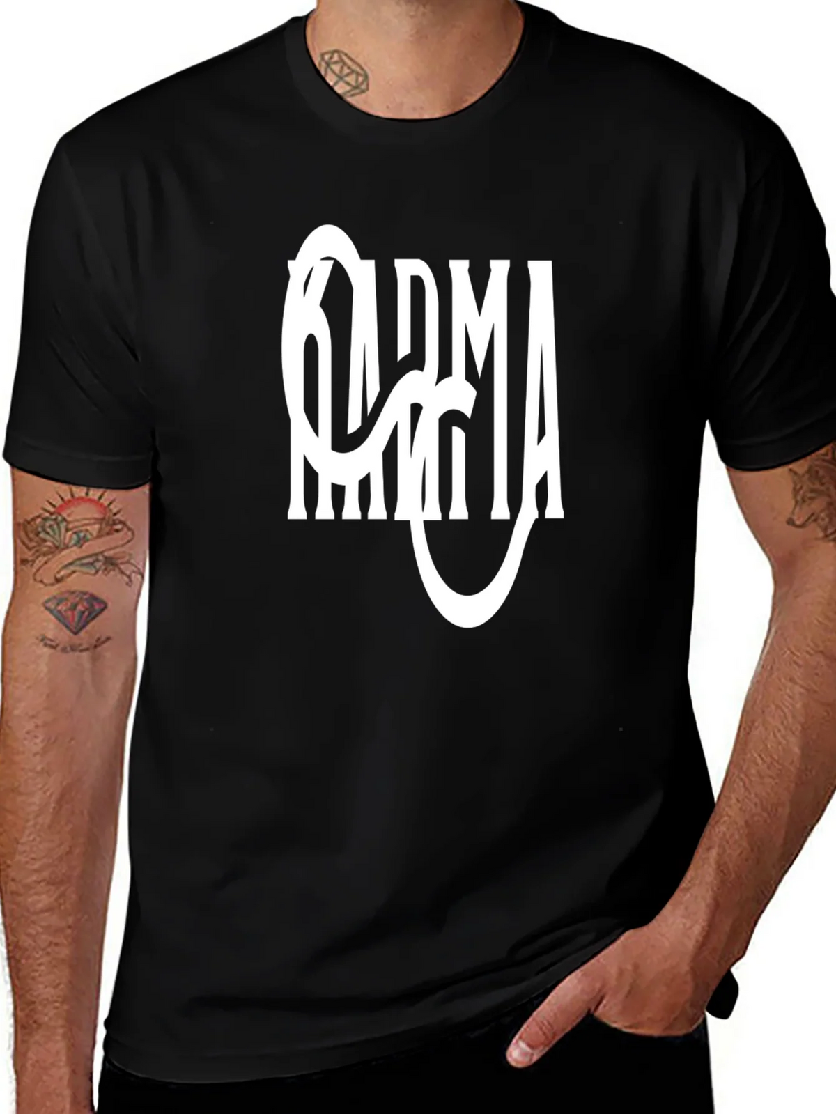 Karma Graphic Tee - Stylish Black T-Shirt product image 1