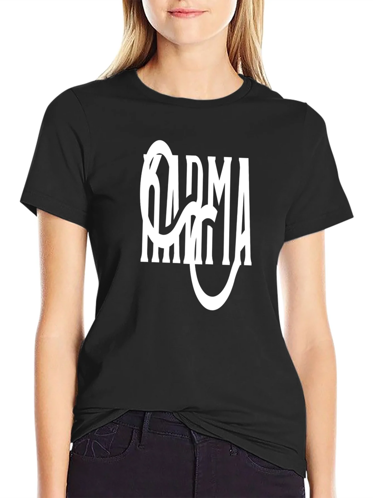 Karma Graphic Tee - Stylish Black T-Shirt product image 2