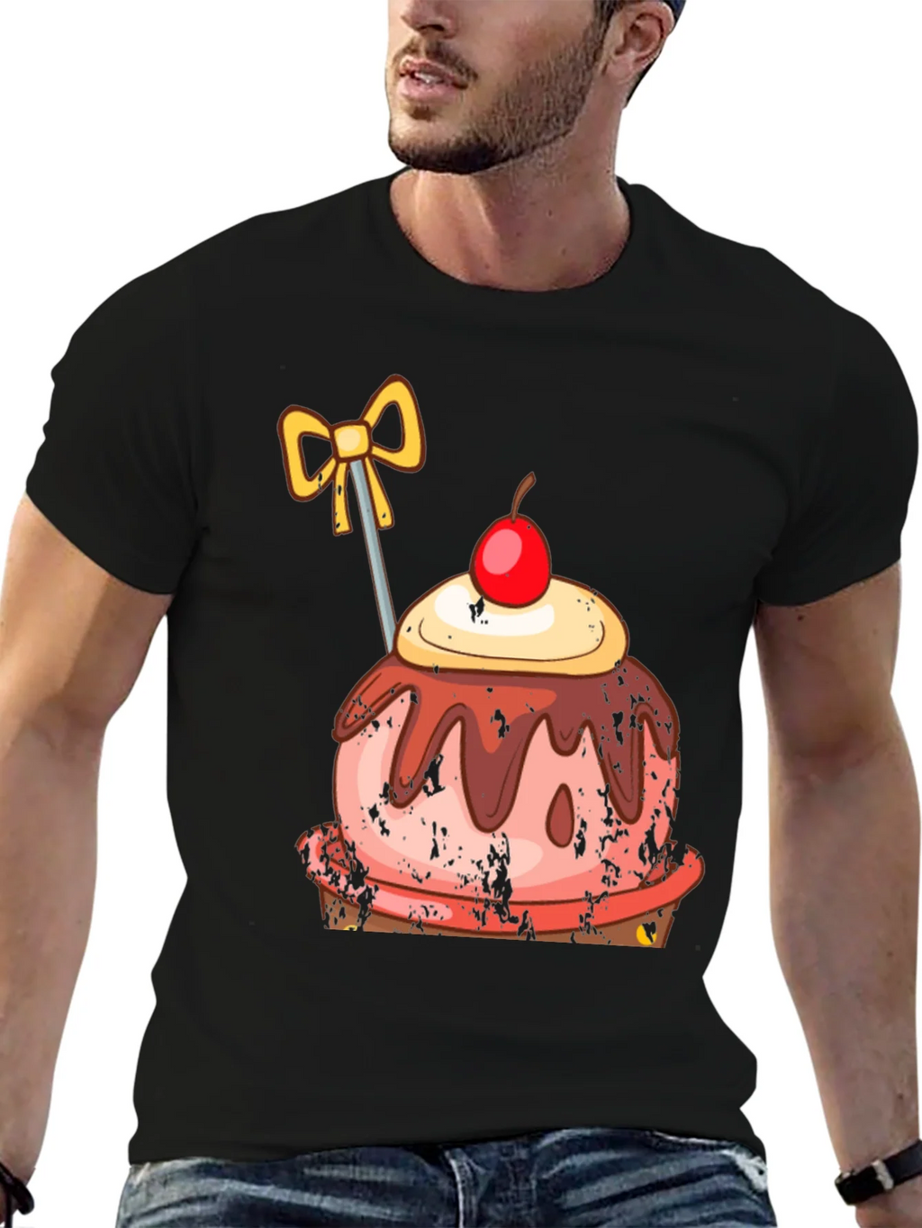 Sweet Treat Graphic Tee - Unisex Black T-Shirt product image 6
