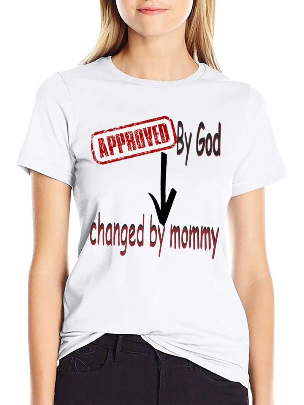 Approved By God Changed By Mommy - Black T-Shirt product image 11
