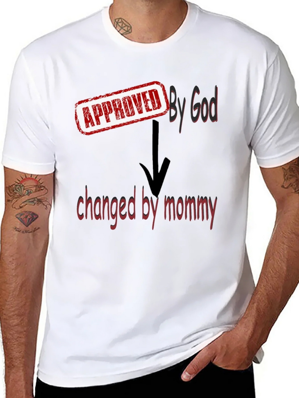 Approved By God Changed By Mommy - Black T-Shirt product image 10